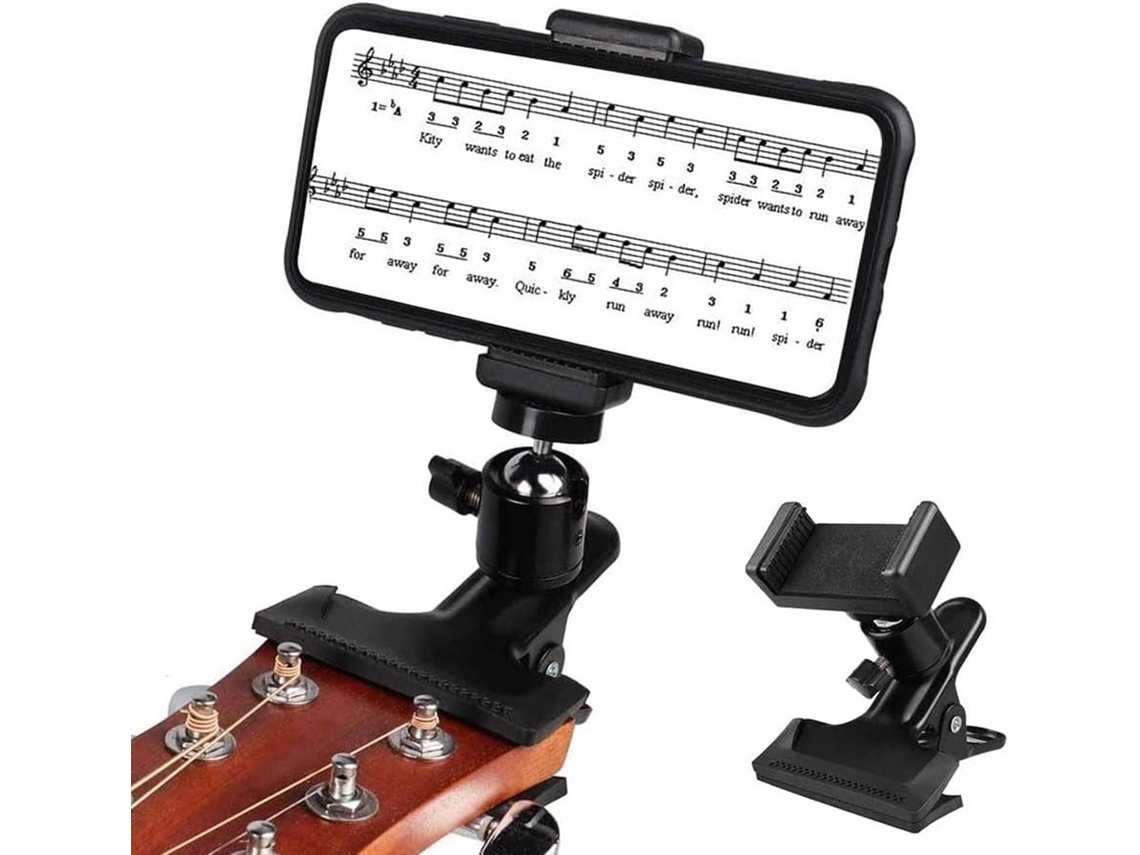 Suporte Para Celular Guitarra – Antiderrapante No Cabeçote Da, Suporte Estável Para Celular, Acessório Portátil Para