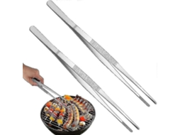 Lurelia Pinça Culinária Kit 2 Peças Aço Inox 30 Cm Churrasco Pão