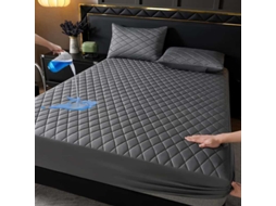 Lençol Com Elástico Impermeável,90x200cm, Protetor De Colchão Antiderrapante, Adequado Para Uso Doméstico E No Quarto Cinza Escuro Hexinyigjly