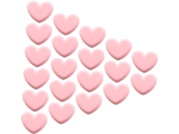 Conjunto de 80 prendedores rosa em formato de coração para alimentos, batatas-doces e decoração de mesa da Garneck.