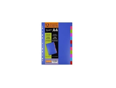 Livro Bolsa Separadores A4 Extra-fuerte 12 Pestañas Multitaladro De Desconocido (espanhol)