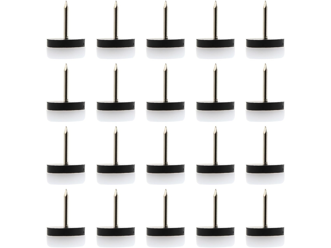 Deslizadores Para Mesas E Cadeiras Com Pregos De Metal, 40 Almofadas De Nylon Brancas, Antiderrapantes Para Móveis De
