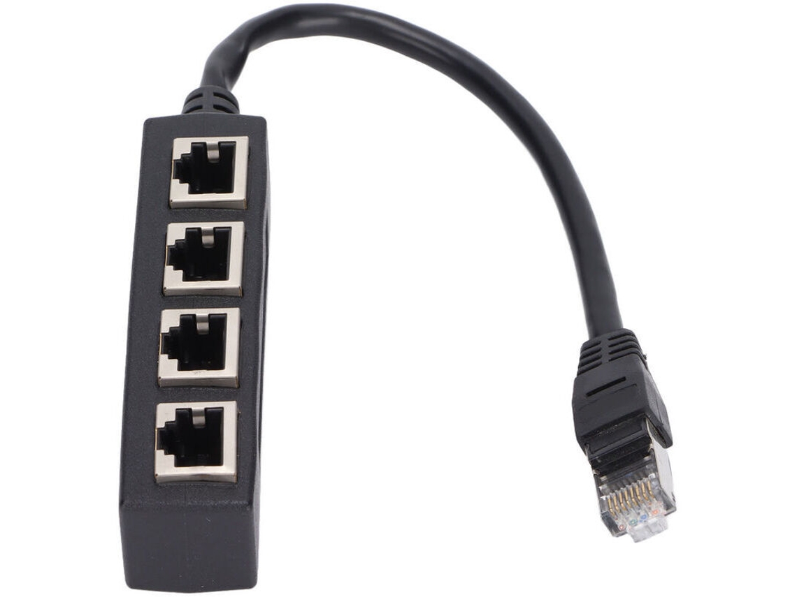 Adaptador Divisor Rj45 De 1 Para 4 Portas, Transmissão Estável, Excelente Conexão, Cabo Rede-aquaforge