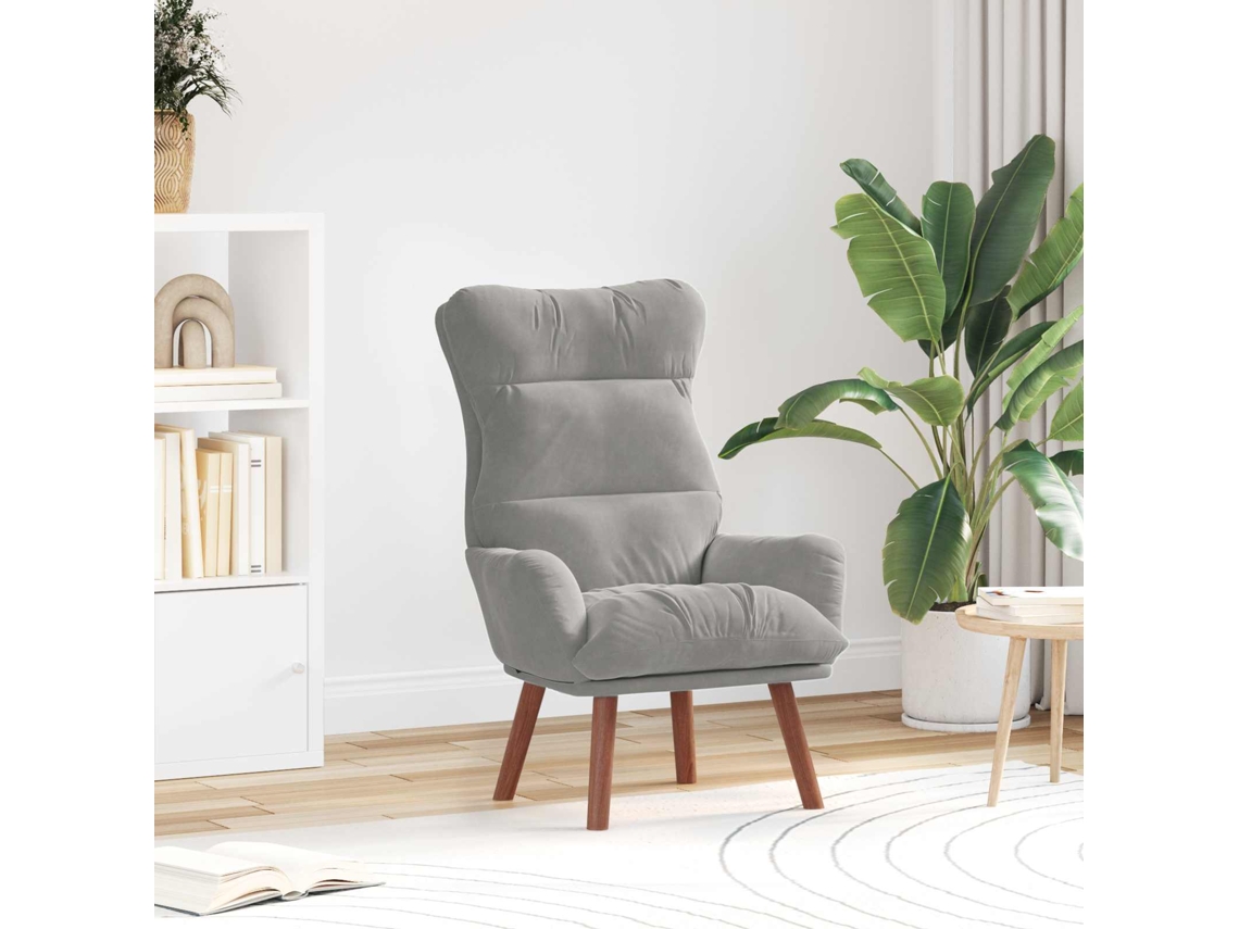 Vidaxl Poltrona Cinzento-claro 69 X 74 X 93 Cm Veludo