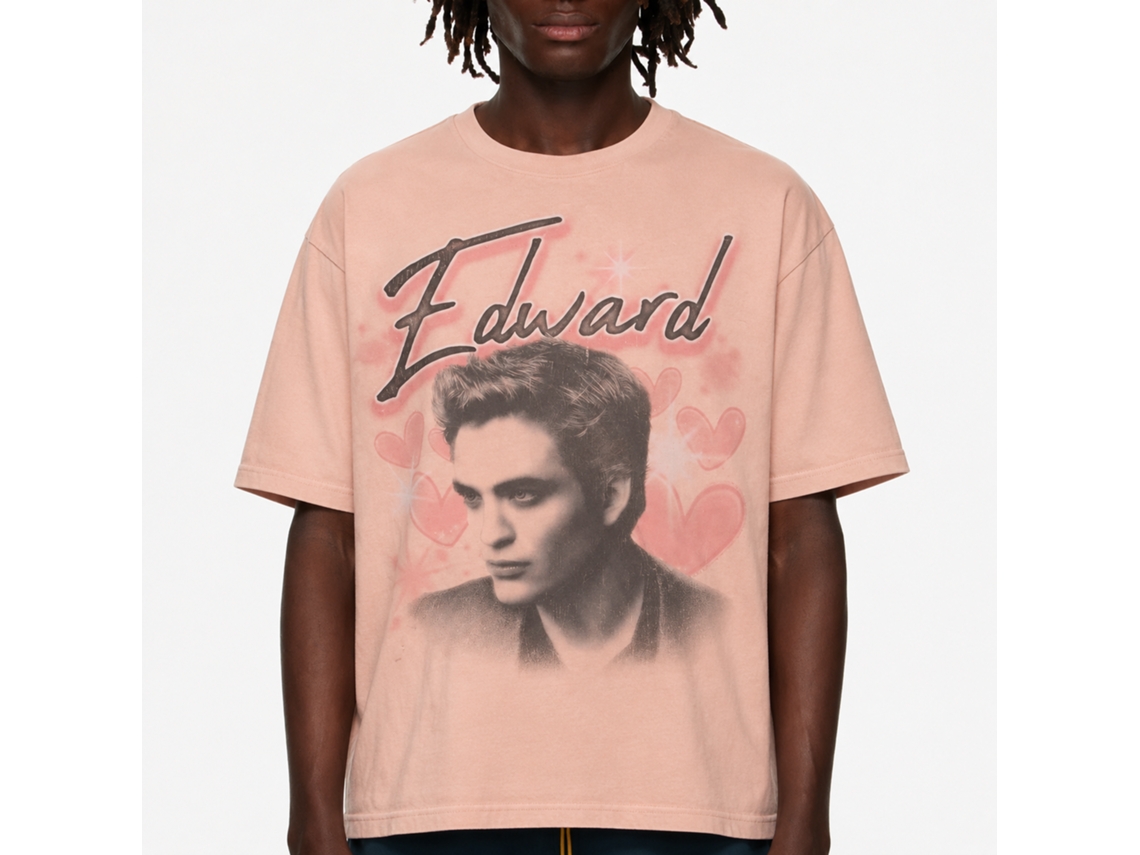 Rockinstone Twilight Edward Hearts Graphic T-shirt Size:xxl