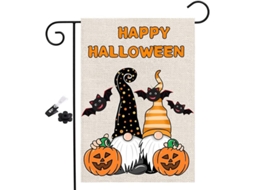 bandeira Jardim Halloween Inverno Festiva Lanterna Morcego Teia Aranha 18x12.5 Polegadas
