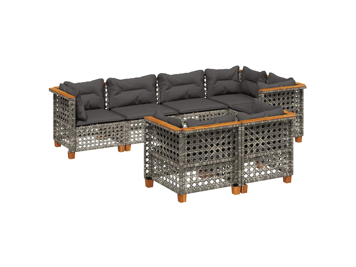 Garden Sofa Set, Garden Sofa Sets Vidaxl Cinzeto Rattan / Vime (n/a)