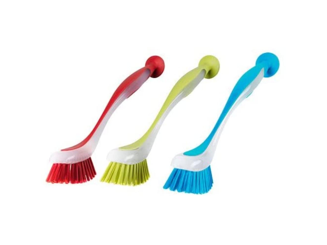 Escova de Lavar Louça de Plástico com Ventosa, pacote com 3 AQUAFORGE