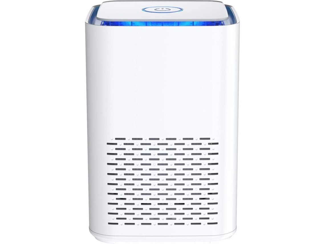 Purificador de Ar para Casa, Filtro Hepa Sala Real e Secretária, Remove Odores Alergias Animais Estimação, Fumaça, Poeira Mofo, Luz
