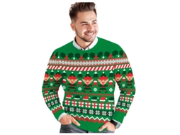 Suéter de Natal Elfo Verde para Homens