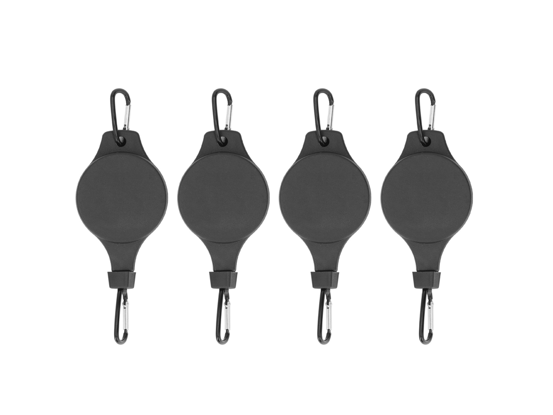 Mali 4pcs Gancho Retrátil para Carrinho de Bebê Ajustável com Polia para Armazenamento de Brinquedos