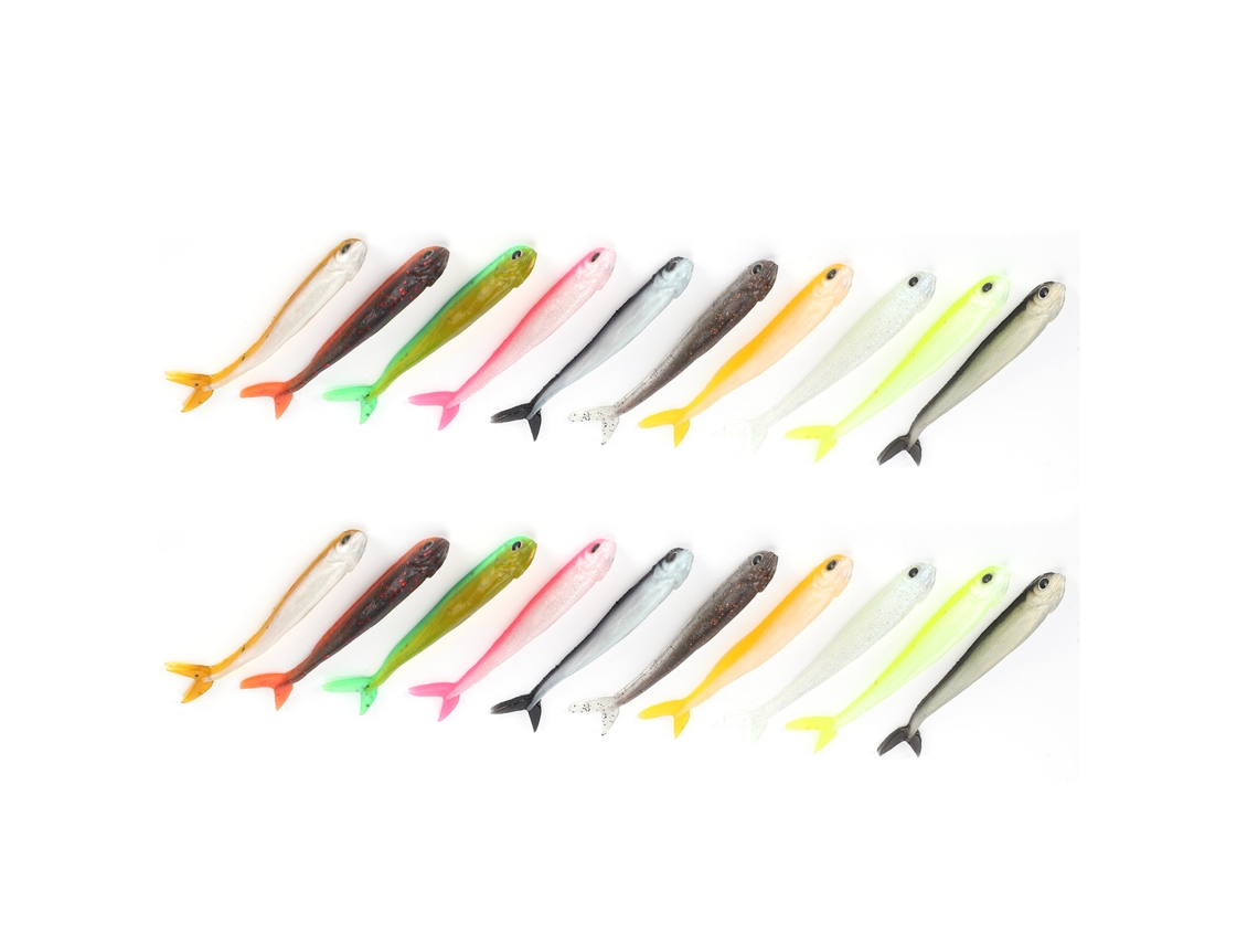 Isca de Silicone Artificial Bicolor 2 Unidades