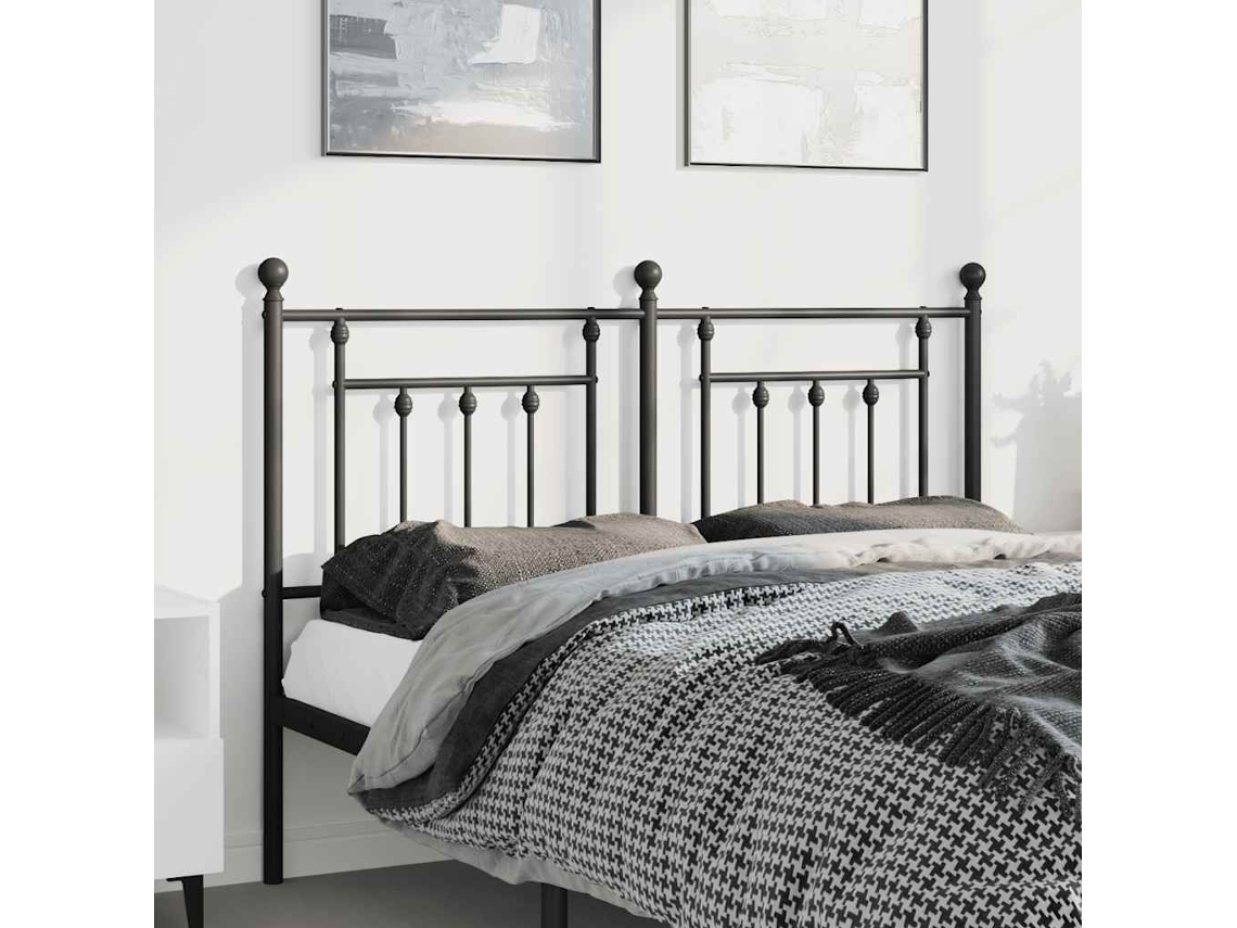 Cabecero de metal negro de 150 cm