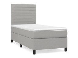 Box Spring Bed, Box Spring Beds Vidaxl Cinzeto Tecido (90 X 200 Cm)
