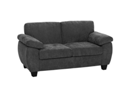 Sofá 2 Lugares 156 cm Chenille, Molas Interiores, Braços Largos Estofados, Capacidade Até 300 kg, Cinza Escuro