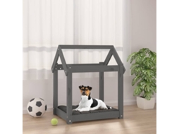 Vidaxl Cama 61x50x70 Cm Madeira De Pinho Maciça Cinza