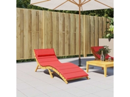Vidaxl Almofadão P/ Espreguiçadeira 180x60x4 Cm Tecido Oxford Vermelho