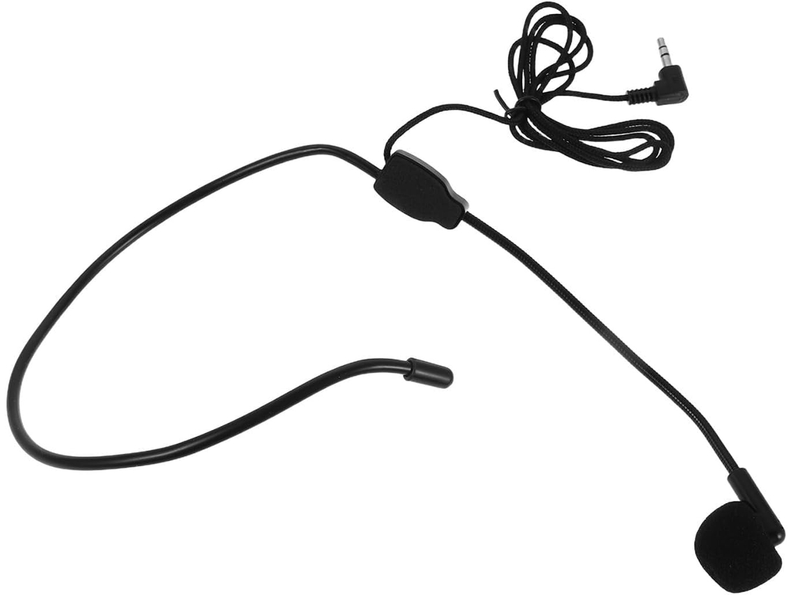 Fone De Ouvido Portátil Com Fio Preto, Microfone Com Conector De Metal E Plástico, 5