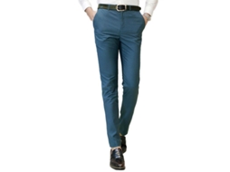 Pantalones De Traje Cloudstyle Para Hombre Ajuste Formal Pierna Recta Color Azul Marino S Azul Marino