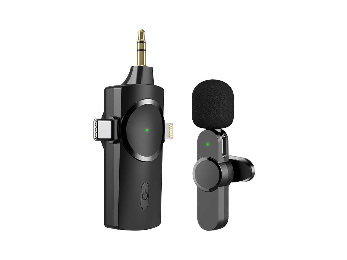 Microfones De Lapela Sem Fio Duplos Para Iphone, Android E Dual. Aquaforge