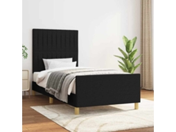 Vidaxl Estrutura De Cama Sem Colchão 90x190 Cm Tecido Preto