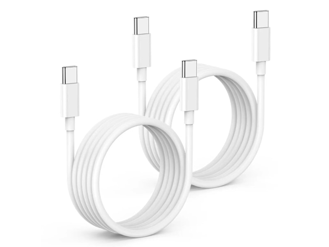 Kit De Duas Unidades Com Carregador E Cabo 2 M Dados Branco Compatível Com Iphone 15/16