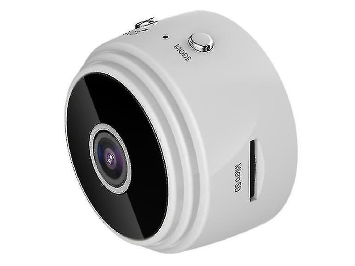 Minicâmera espiã Bestvite HD 1080p WiFi com gravação de áudio e vídeo (branca)