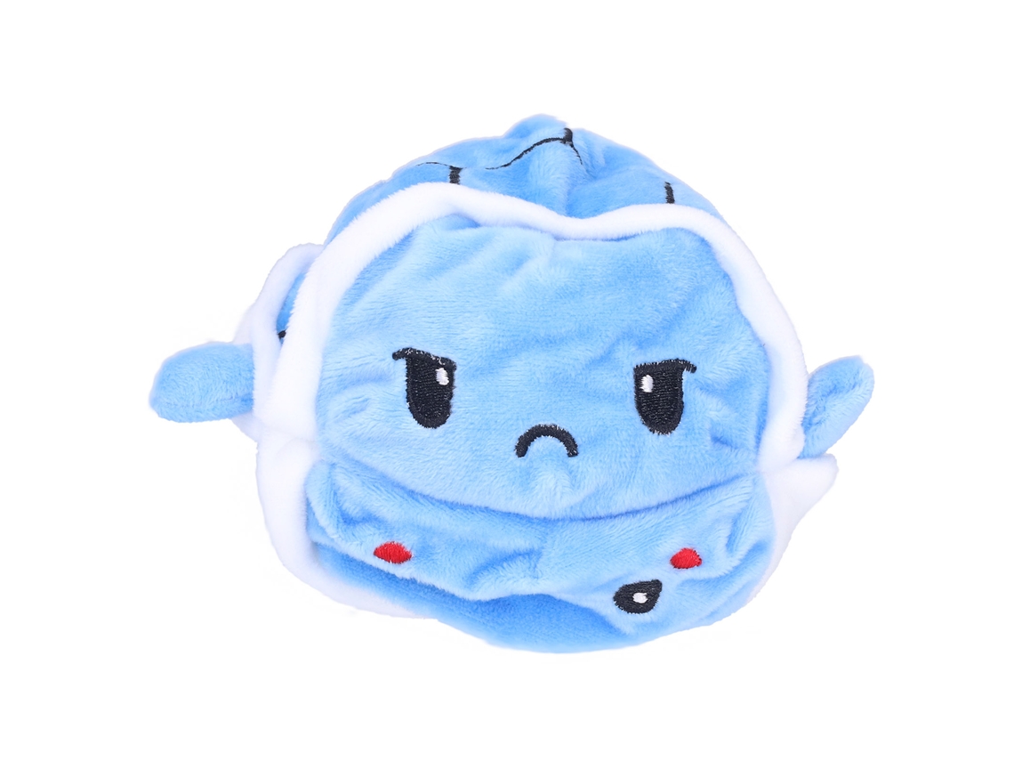 Primerox boneco Tartaruga Invertível Pelúcia Duas Faces Brinquedo Animal Flip Azul