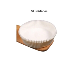 Tapetes de Papel Descartáveis para Fritadeira a Ar , Resistentes a Óleo e À Prova D'água. MDUG (50 Unidades Redondas Brancas)