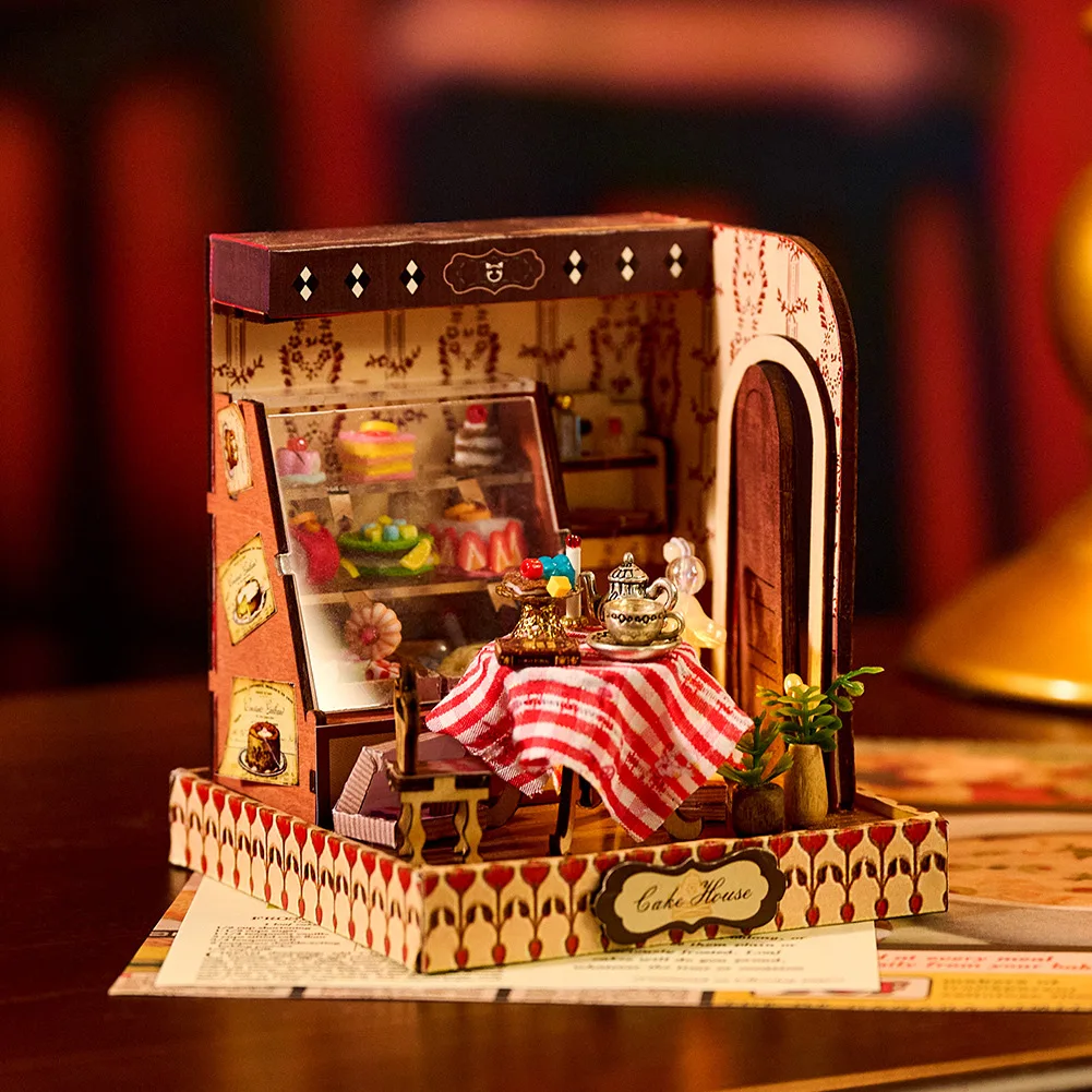 Kit de Casa de Bonecas 3d de Madeira para Montar, com Mobília. MDUG (estilo 1)