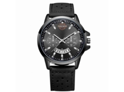 Relógio masculino Hannah Martin, à prova d'água, moderno, casual, pulseira ajustável, 6011h, preto
