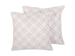 Conjunto de 2 Almofadas Decorativas BELIANI Verbena de Algodão Rosa 45x45x12