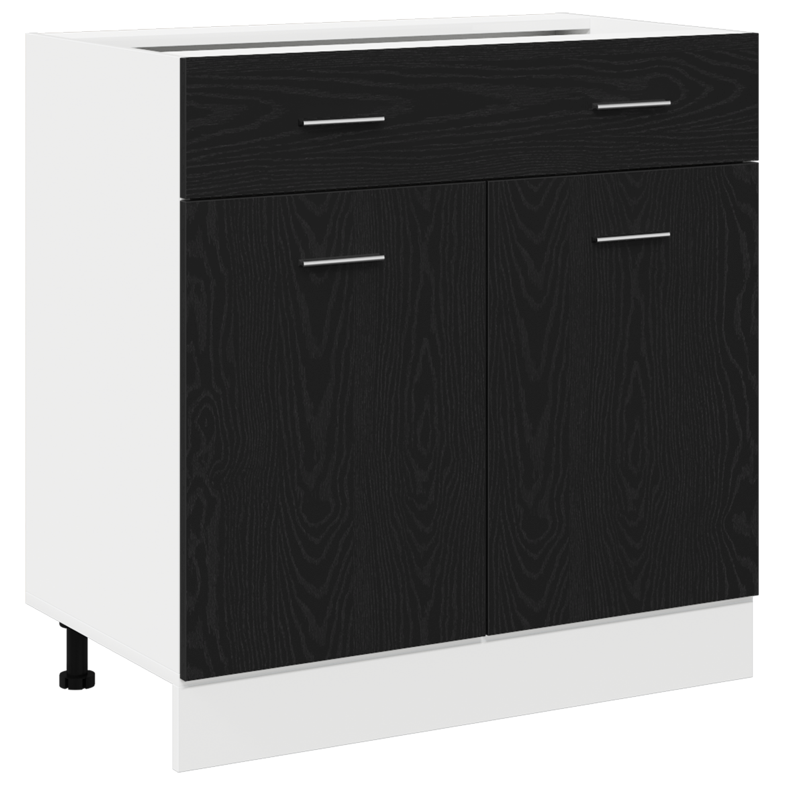 Conjunto 1 Armazenamento De Cozinha Vidaxl Preto Derivados De Madeira (80 X 31 X 81,5 Cm)
