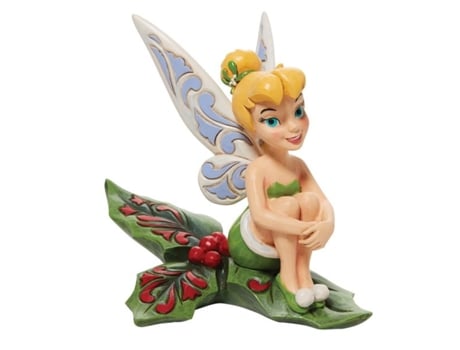 Figura DISNEY TRADITIONS BY JIM SHORE Sininho Sentada em Azevinho de Natal