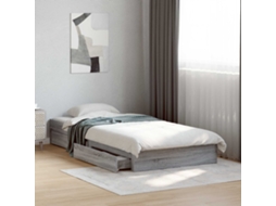 Vidaxl Estrutura De Cama Com Armazenamento Sonoma Cinzento 80 X 200 Cm