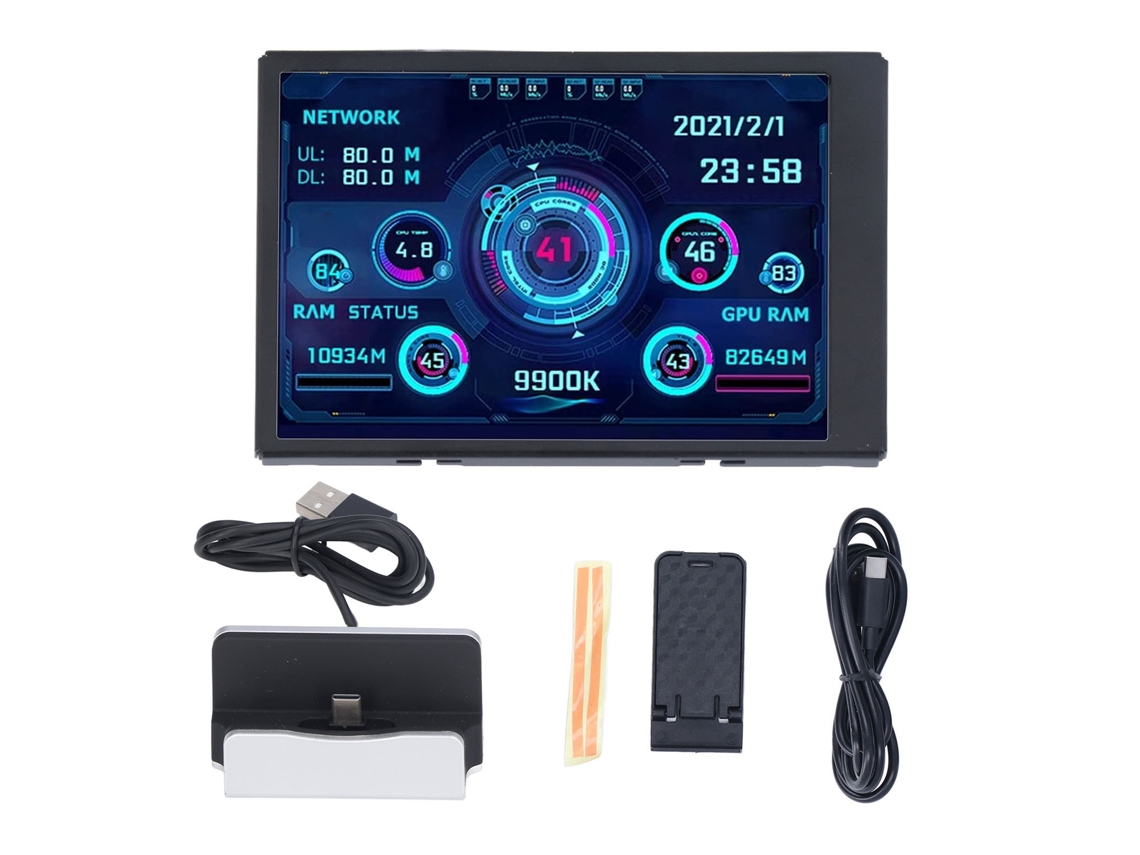 Monitor 3.5 Polegadas Ips 360° Rotativo com Base para Chassis Itx, Usb Plug And Play S/MARCA