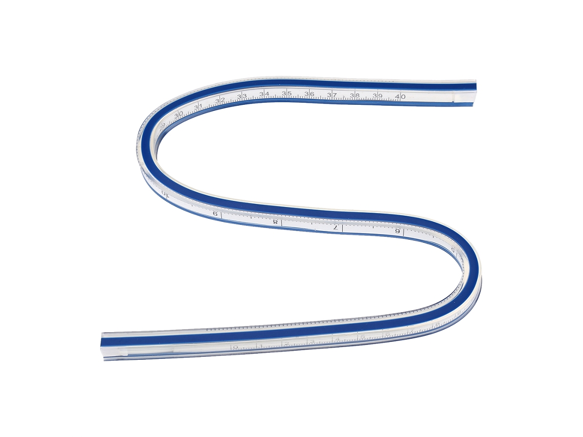 Régua Curva Flexível LAXISCREED 40cm para Desenho