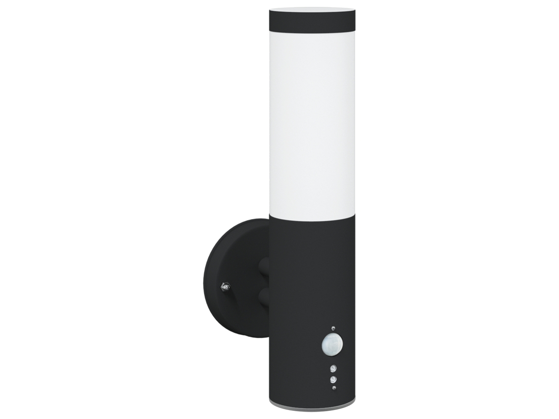 Conjunto 1 Iluminação De Parede Exterior Vidaxl Preto Aço Inoxidável (15 X 7,5 X 33 Cm)