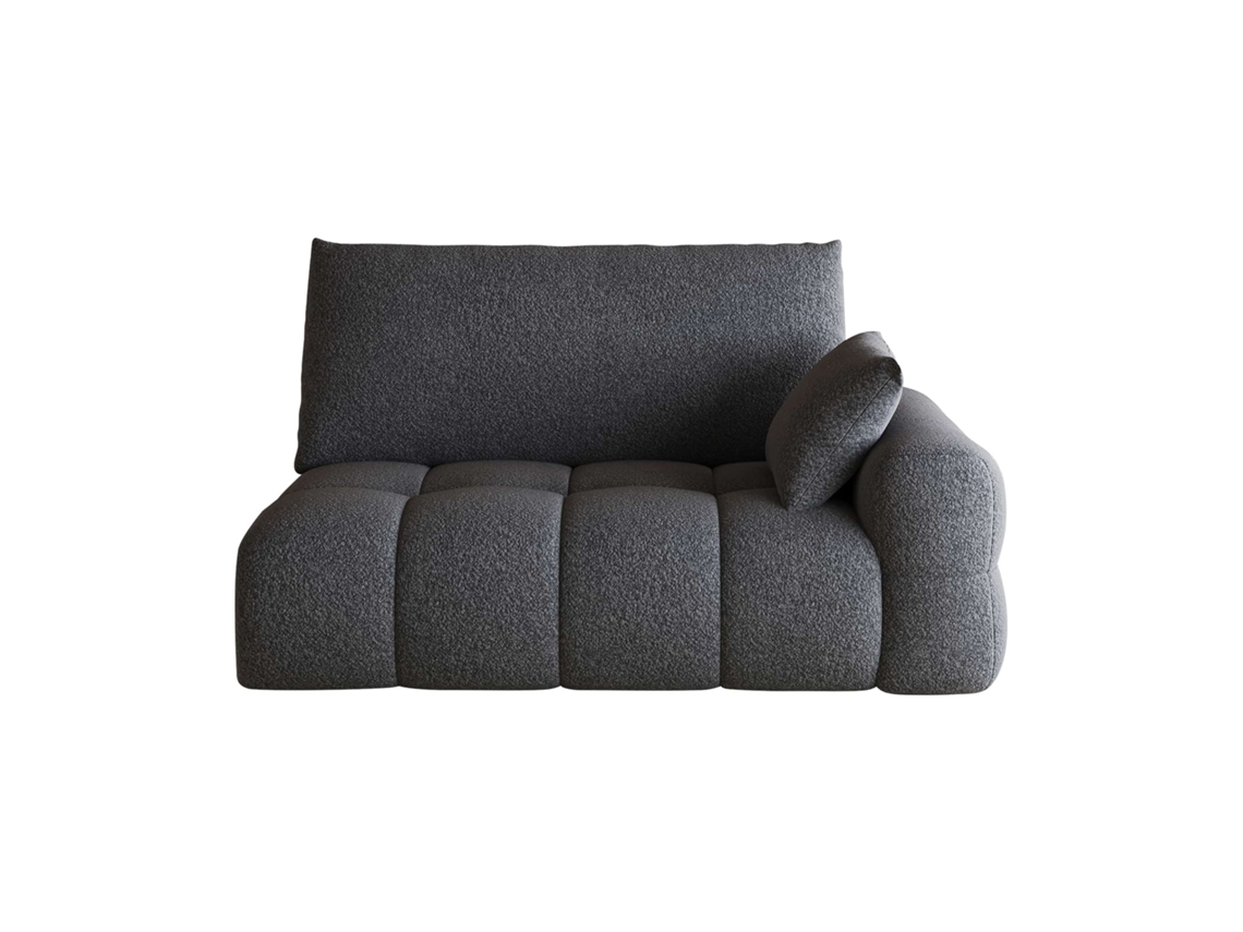 Sofá De 2 Lugares 130 X 105 Cm – Moderno E Confortável – Cinzento Escuro