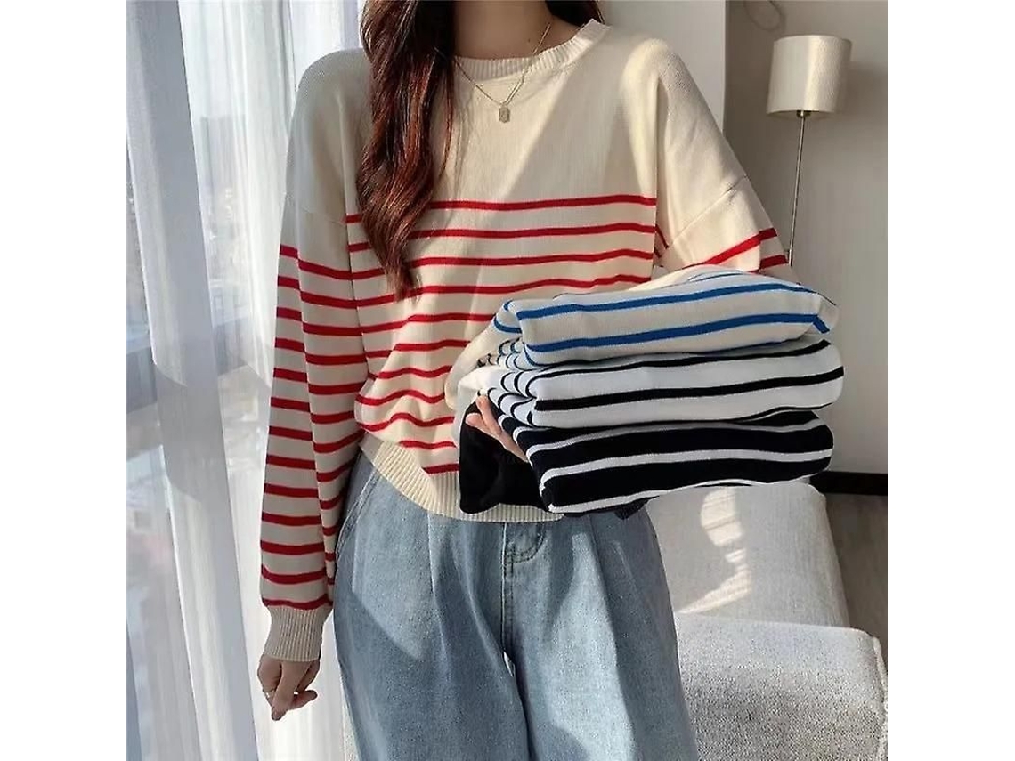 Suéter Feminino De Poliéster Gola Mock Neck Manga Longa Casual Inverno Slim 18-35 Anos Branco