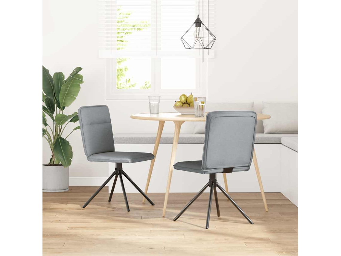 Maison Exclusive - Cadeiras De Jantar 2 Pcs Tecido Cinzento-claro
