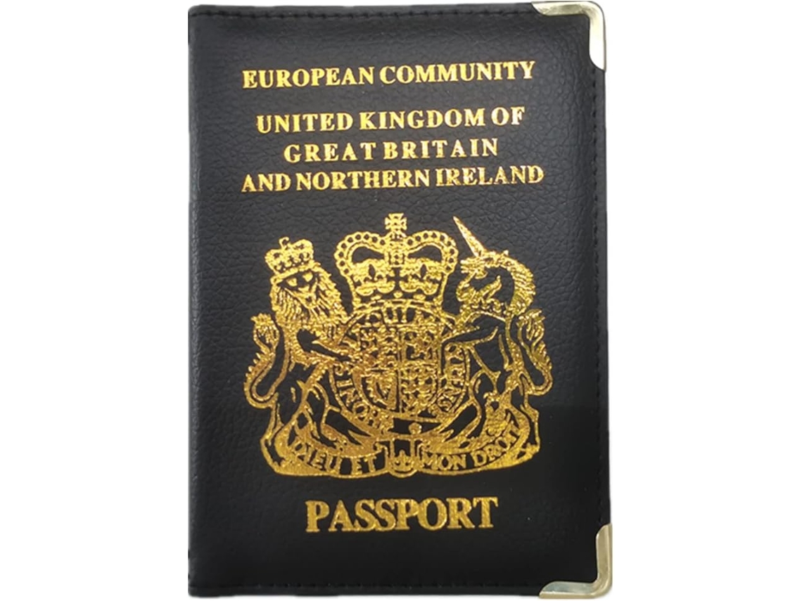 Porta-passaporte Britânico Para Homens E Mulheres(preto), Pu Para Viagens