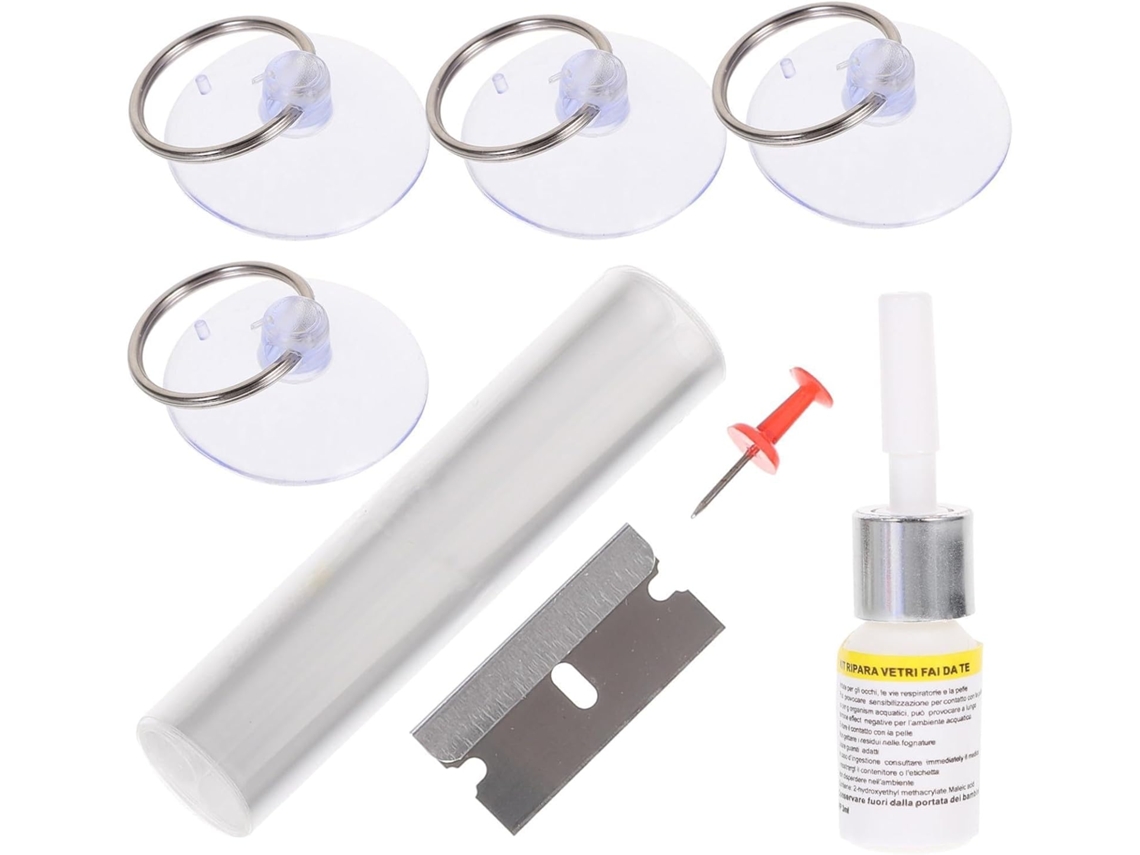 Kit de reparo para amarras em para-brisas longos, 1 conjunto com ferramentas de aço.