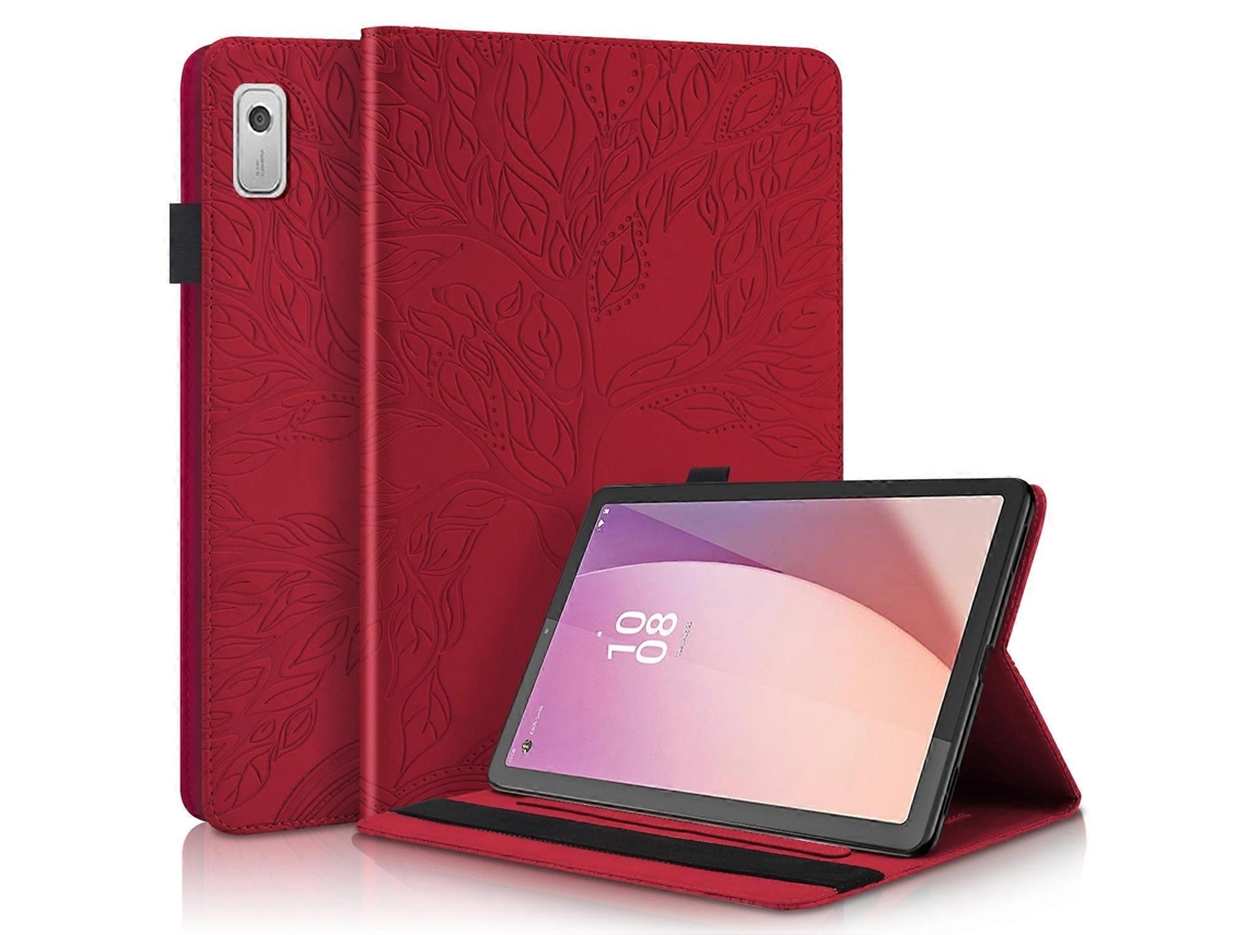 Capa de couro flip com relevo Webake para Lenovo Tab M9