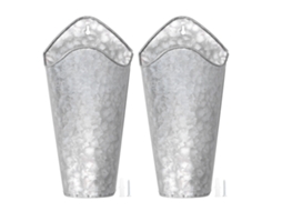 2pcs Vasos Parede Ferro Decoração Interior Exterior 9x15x30cm