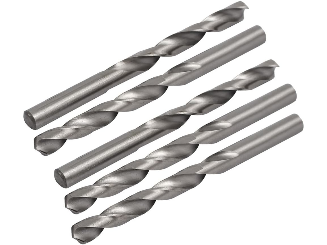Broca Helicoidal Cilíndrica Hss de 8,5 Mm Diâmetro e 120 Comprimento, Ferramenta Perfuração, 5 CHABERLU
