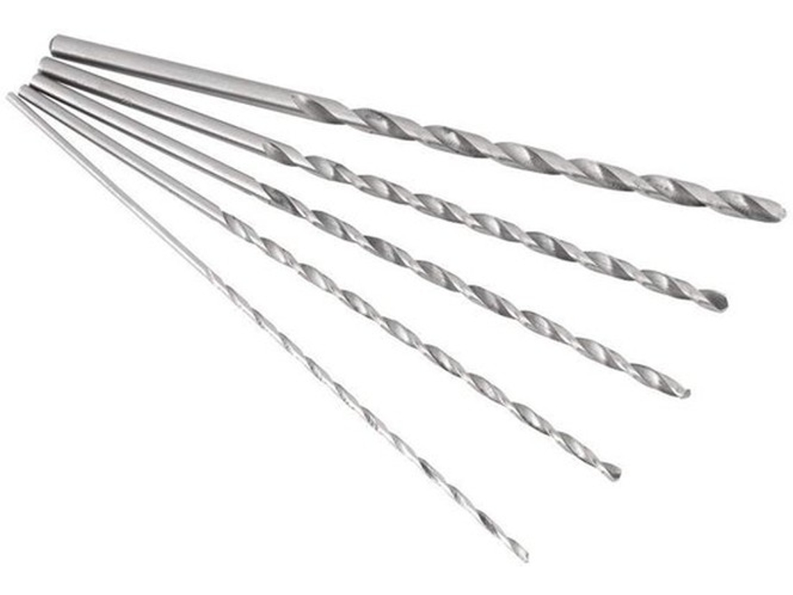 Conjunto De Brocas 5 Peças - Extra Longo Broca De Fita 2-5mm Para Madeira, Plástico E Aço De Alumínio