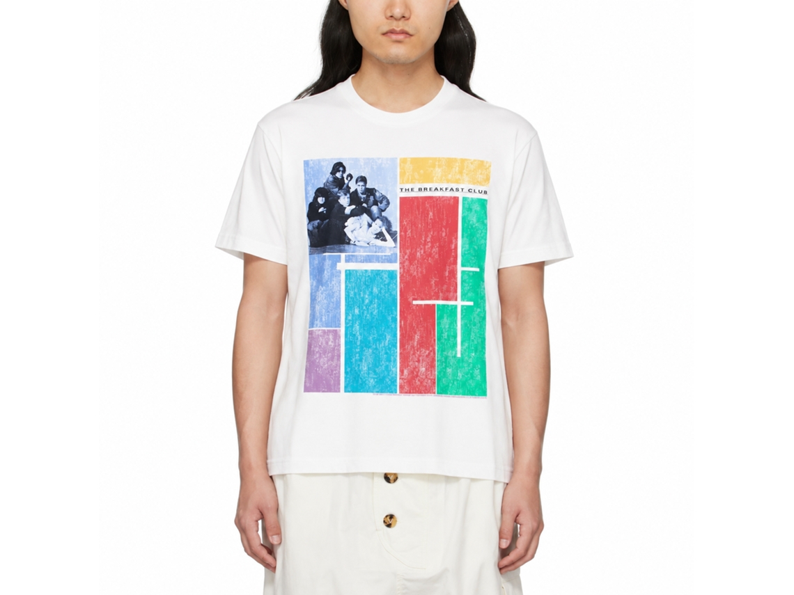 Rockinstone Breakfast Club Movie Four Corner Club White Adult T-shirt Size:m