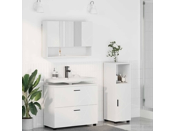Vidaxl Conjunto De Móveis Para Banheiro Com Gaveta 3 Pcs Branco