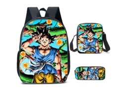 Conjunto Escolar 3 Peças, Estampa De Desenho Animado Com Mochila E Estojo Para Estudantes
